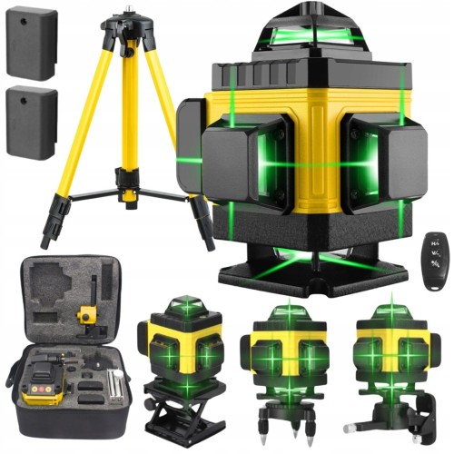 Extralink | Zestaw poziomica laserowa krzyżowa płaszczyznowa laser 4D ze statywem - 2725265