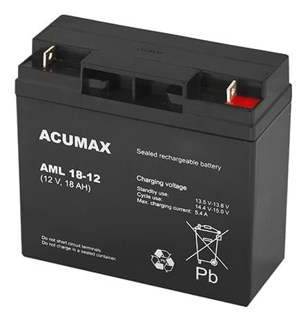 Bateria 12V 18AH VRLA AM18-12 Acumax EMU - 2725617
