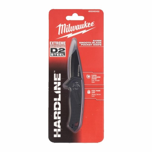 MILWAUKEE NÓŻ SKŁADANY GŁADKI HARDLINE 64mm... - 2327724