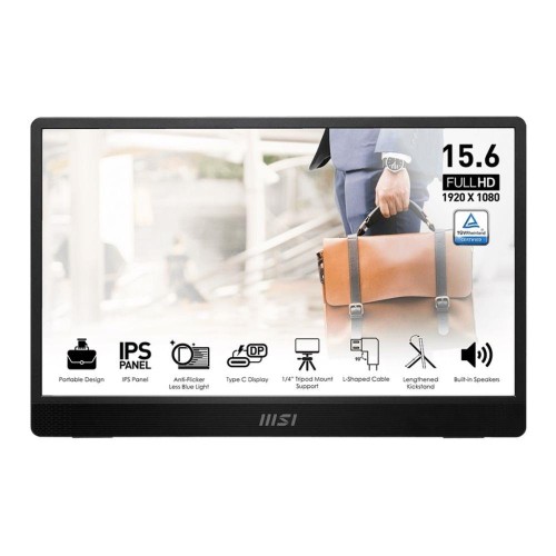 Monitor MSI 15,6" PRO MP161 E2U IPS FHD 60Hz MiniHDMI 2xUSB-C głośniki - 2528921