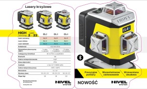 NIVEL SYSTEM LASER KRZYZOWY CL4G 4x360 wiązka zielona