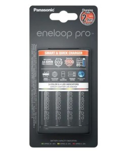 ŁADOWARKA PANASONIC SMARTPLUS + 4x AA ENELOOP PRO 2500 mAh (WYPRZEDAŻ)