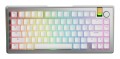Glorious GMMK 3 Pro HE Bezprzewodowa klawiatura do gier 75% niestandardowa klawiatura do gier - wstępnie złożona, ANSI (USA), przełączniki Fox HE, srebrna - 2729135