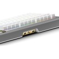 Glorious GMMK 3 Pro HE Bezprzewodowa klawiatura do gier 75% niestandardowa klawiatura do gier - wstępnie złożona, ANSI (USA), przełączniki Fox HE, srebrna - 2729136