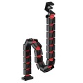 Maskownica do biurka, organizer kabli Nano RS125, 1345mm, czarno czerwony - 2716547
