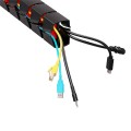 Maskownica do biurka, organizer kabli Nano RS125, 1345mm, czarno czerwony - 2716549