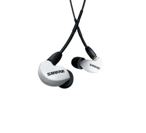Shure SE215DYWH+UNI-EFS - Słuchawki douszne AONIC215 z pojedynczym przetwornikiem i kablem 3.5mm (białe)
