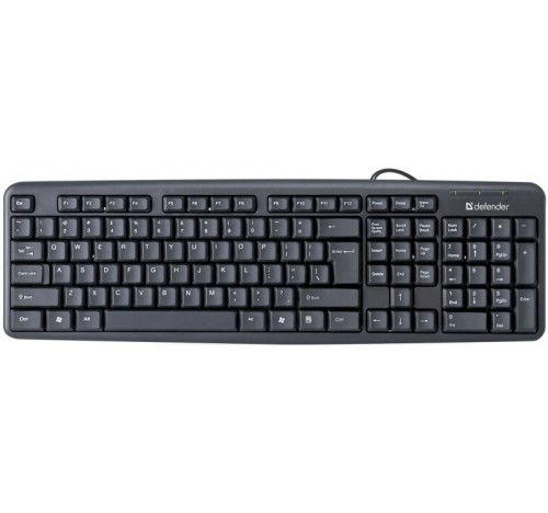 Klawiatura przewodowa Defender ELEMENT HB-520 USB czarna - 1066158