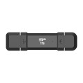 SSD Silicon Power DS72 1TB USB-A USB-C Black - 2733669