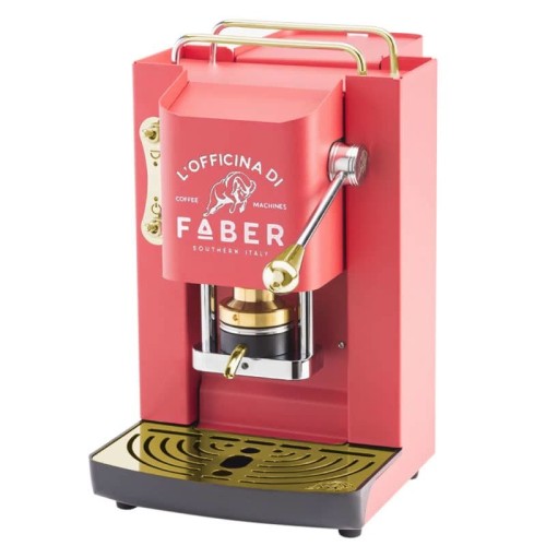 Ekspres do kawy Faber Pro Deluxe Cherry Red & Brass ESE Pad - 2738632