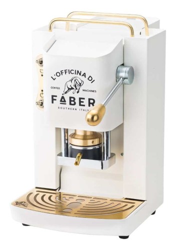 Ekspres do kawy Faber Pro Deluxe Pure White & Brass ESE Pad - 2738674