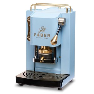 Ekspres do kawy Faber Pro Mini Deluxe turkusowo-mosiężny ESE Pad