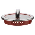 Garnek okrągły WMF czerwony, stal nierdzewna, szkło, 16 cm - 2739107