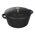 Zestaw 3 naczyń żeliwnych z pokrywką STAUB 40508-386-0 - czarny 24 cm (WYPRZEDAŻ) - 2739279