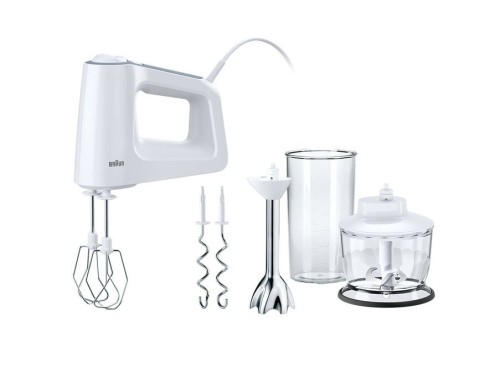 Braun MultiMix 3 HM 3137 - Mikser ręczny - Biały - 500 W - Tworzywo sztuczne - Stal nierdzewna - 75 mm - 2739670