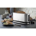 Toster WMF, 2 krążki, kolor srebrny, stal szlachetna, moc 900 W, napięcie wejściowe AC 220-240 V, częstotliwość 50/60 Hz, szerokość 366 mm, głębokość 110 mm, wysokość 156 mm - 2740945