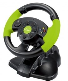Kierownica Esperanza EG104 (PC, Xbox 360; kolor czarno-zielony) (WYPRZEDAŻ) - 2742951