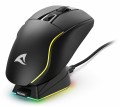 Mysz optyczna RGB Skiller SGM50W czarna + stacja - 2742961