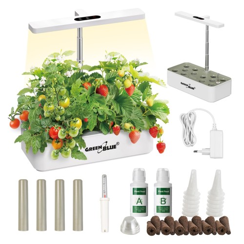 GREENBLUE INTELIGENTNY SYSTEM WEWNĘTRZNEJ UPRAWY ROŚLIN, DONICZKA SMART, POJEMNOŚĆ 4L, NA 12 ROŚLIN, DIODY LED FULL SPECTRUM - 2743318