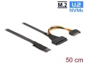 Adapter NVMe Delock M.2 Key M zu U.2 SFF-8639 NVMe Adapter 50cm - 2743420