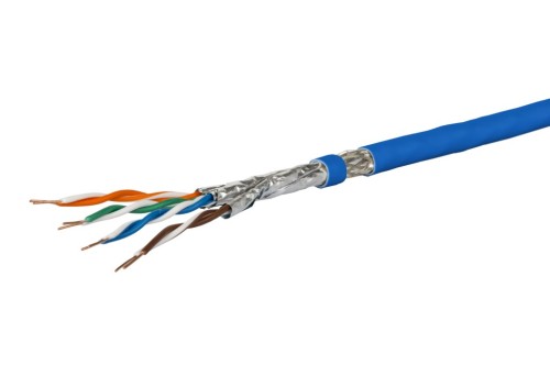 METZ CONNECT do układania Cat 7A S/FTP, MC GC1300 pro22, LSZH, niebieski 100m Pierścień - 2743533