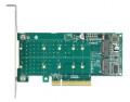 Delock PCI Express x8 Card 2 x internal NVMe M.2 Key M - Bifurcation - storage controller - M.2 NVMe Card - PCIe 4.0 x8 - 2744149