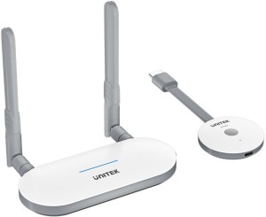 Unitek Bezprzewodowy nadajnik i odbiornik HDMI zasięg do 50m, biały
