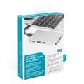 Stacja dokująca podróżna DIGITUS USB Typ C, 6-portów 4K 30Hz, HQ, aluminiowa, srebrna - 1377420