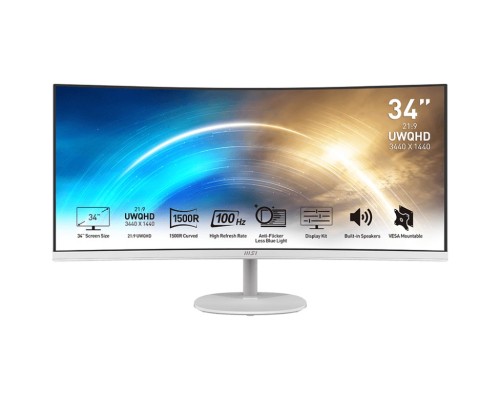 Monitor MSI 86,36cm(34) Curved VA UWQHD PRO MP341CQWDE HDR/HDMI/ 4ms - 2746152