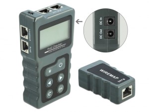 Tester kabli DeLOCK 63110 LCD RJ45/PoE/DC