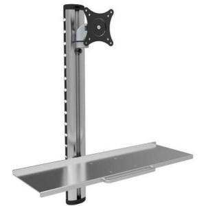 Techly ICA-PLW 01 uchwyt / stojak do monitorów 68,6 cm (27") Ściana Srebrny
