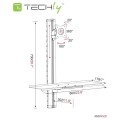 Uchwyt ścienny Techly do monitora 15-27" z półką na klawiaturę - 2266516