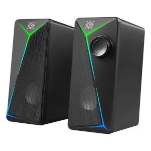 DEFENDER GLOSNIKI PC J5 2.0 6W LED USB CZARNE 65965