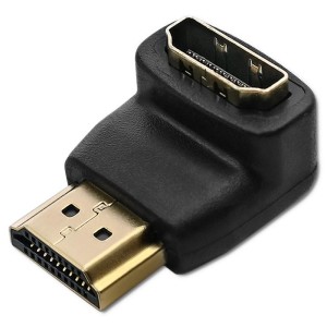 Przejściówka Qoltec HDMI męska/ HDMI żeńska (kątowa)