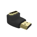Przejściówka Qoltec HDMI męska/ HDMI żeńska (kątowa) - 973705