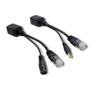 Kabel adapter zasilania PoE Qoltec LAN | RJ-45 | 5.5*2.1 mm