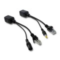 Kabel adapter zasilania PoE Qoltec LAN | RJ-45 | 5.5*2.1 mm - 973712