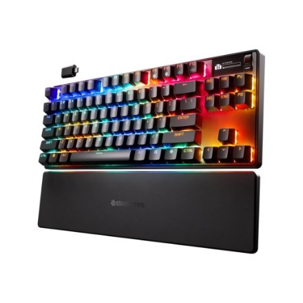 SteelSeries Klawiatura Gaming Apex Pro TKL Gen 3 US Layout Bluetooth Czarna 2.4 GHz / Bluetooth/ Wired OmniPoint 3.0 Adjustable HyperMagnetic Switches Wireless connection - 2748720