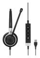 Zestaw słuchawkowy EPOS IMPACT SC 660 USB ML Przewodowa Opaska na głowę Połączenia/muzyka USB Typu-A Czarny, Srebrny - 2749071