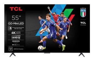 Telewizor TCL 55C6K QD-Mini LED 55" 4K Ultra HD Google TV Dolby Atmos DVB-T2 Metaliczny