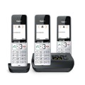 Telefon bezprzewodowy Gigaset 500A Comfort Trio - Automatyczna sekretarka - ECO DECT\GAP\CAT-iq - Srebrny + 2 dodatkowe słuchawki - 2752910
