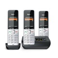 Telefon bezprzewodowy Gigaset 500A Comfort Trio - Automatyczna sekretarka - ECO DECT\GAP\CAT-iq - Srebrny + 2 dodatkowe słuchawki - 2752920