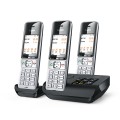 Telefon bezprzewodowy Gigaset 500A Comfort Trio - Automatyczna sekretarka - ECO DECT\GAP\CAT-iq - Srebrny + 2 dodatkowe słuchawki - 2752923