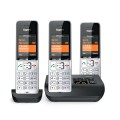 Telefon bezprzewodowy Gigaset 500A Comfort Trio - Automatyczna sekretarka - ECO DECT\GAP\CAT-iq - Srebrny + 2 dodatkowe słuchawki - 2752908