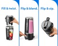 Blender Nutribullet | NBP016B | Osobisty | Materiał słoika Stal nierdzewna | Pojemność słoika 0,59 L | Czarny - 2755754