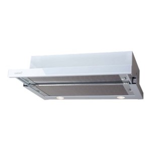 Okap CATA TF 2003 600 GWH Telescopic, klasa C, szer. 60 cm, 390 m3/h, sterowanie mechaniczne, LED, biały szkło