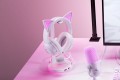 Zestaw słuchawkowy Razer Kraken Kitty V2 przewodowe nauszne z mikrofonem i redukcją szumów biały - 2758349