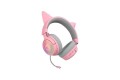 Zestaw słuchawkowy Razer Kraken Kitty V3 Pro Sieć bezprzewodowa/przewodowa Nauszne Bezprzewodowy Kwarc - 2758381