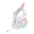 Zestaw słuchawkowy Razer Kraken Kitty V3 Pro Bluetooth Nauszne Mikrofon Bezprzewodowy Biały - 2758392