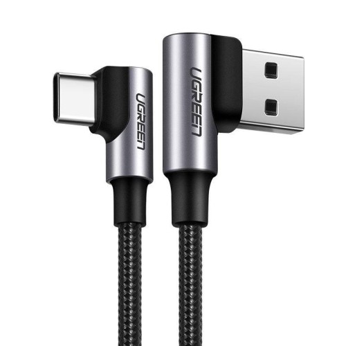 Ugreen kabel kątowy USB - USB Typ C Quick Charge 3.0 0,5m (szary) - 2758688